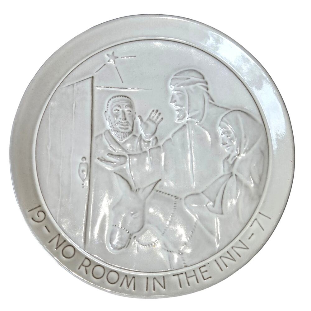 FRANKOMA Christmas Collectible Plate 'No Room In The Inn' 1971